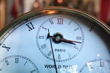 Load image into Gallery viewer, Vintage Brass World Time Clock with Compass Back (Non-Working)