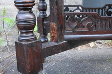 Load image into Gallery viewer, Victorian Aesthetic Movement Octagonal Inlaid Occasional Table on Castors – Pierced Gallery Undertier