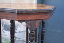 Load image into Gallery viewer, Victorian Aesthetic Movement Octagonal Inlaid Occasional Table on Castors – Pierced Gallery Undertier