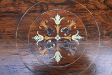 Load image into Gallery viewer, Victorian Aesthetic Movement Octagonal Inlaid Occasional Table on Castors – Pierced Gallery Undertier