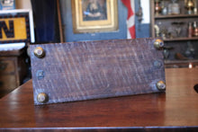 Load image into Gallery viewer, Edwardian Wirework Magazine / Newspaper Rack on Oak Base – Carry Handle – c.1905–15