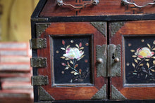 Load image into Gallery viewer, Antique Japanese Lacquered Cabinet with Mother-of-Pearl Inlay, Early 20th Century