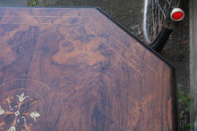 Load image into Gallery viewer, Victorian Aesthetic Movement Octagonal Inlaid Occasional Table on Castors – Pierced Gallery Undertier