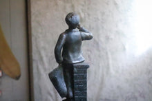 Load image into Gallery viewer, Early 20th.C Spelter Figure “Le Colporteur” On Ebonised Base
