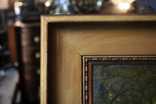 Load image into Gallery viewer, Woodland Stream With Lilies — Signed “E. Schneider, ’10” — Antique Oil On Board In Original Gilt Frame — 75 x 65 cm