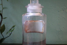 Load image into Gallery viewer, Victorian Chemist’s Apothecary Jar — “Pulv. Glycyr. Co.” Blue Label With Ground Stopper