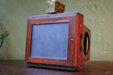 Load image into Gallery viewer, Victorian Quarter-Plate Mahogany Hand Camera Outfit with Brilliant Finder — 3 Dark Slides & Leather Case
