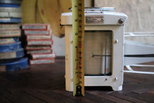 Load image into Gallery viewer, Mid-Century British Thermograph Chart Recorder — Remote-Bulb Sensor, White Enamel — 16.5 × 30 × 13.5 cm