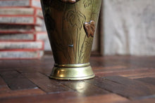 Load image into Gallery viewer, Antique C.1920 Japanese Brass and Copper Vase – Birds & Blossoms