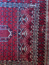 Load image into Gallery viewer, 3'5" x 6'11" - Vintage Afghan Baluch Tribal Hand-Knotted Wool Rug - Madder Red, Ivory & Indigo - 104 x 210 cm