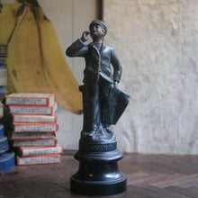 Load image into Gallery viewer, Early 20th.C Spelter Figure “Le Colporteur” On Ebonised Base