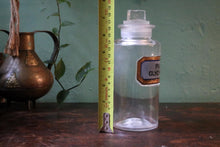Load image into Gallery viewer, Victorian Chemist’s Apothecary Jar — “Pulv. Glycyr. Co.” Blue Label With Ground Stopper