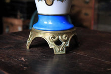 Load image into Gallery viewer, Early 20th.C French Porcelain & Ormolu Vase – Egyptian Revival with Gilded Winged Sphinx Handles, c.1920