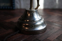 Load image into Gallery viewer, Vintage Art Deco Style Bronze Dancer Lamp with Swirled Opaline Globe Shade – Rewired