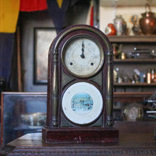 Load image into Gallery viewer, Early 20th-C East Asian Mantel Clock With Kanji Dial & Painted Tablet, 44 cm