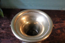 Load image into Gallery viewer, Archaistic Brass Gu-Form Mini Altar/Bud Vase With Peony Medallions - 13.5cm (5.3")