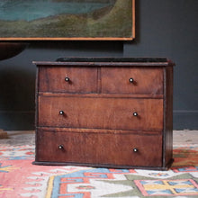 Load image into Gallery viewer, Antique Mini Countertop Chest of Drawers – Ebonised Knobs - 41.5 x 19 x 33 cm