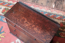 Load image into Gallery viewer, Antique Mini Countertop Chest of Drawers – Ebonised Knobs - 41.5 x 19 x 33 cm