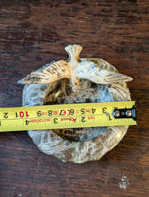 Load image into Gallery viewer, Mid-Century Stone Dish / Ash Tray With Flying Gull – Cold Painted Spelter Bird on Polished Rock, C. 1950s – 11.5 cm Diameter