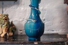 Load image into Gallery viewer, Antique Japanese Blue Porcelain Dragon Vase