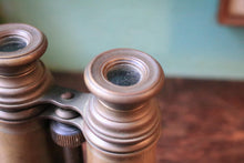 Load image into Gallery viewer, Antique Brass Opera Glasses / Binoculars With Rich Patina And Working Focus Wheel – Late 19th To Early 20th Century – Height 10.1 cm (4")