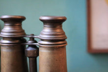 Load image into Gallery viewer, Antique Brass Opera Glasses / Binoculars With Rich Patina And Working Focus Wheel – Late 19th To Early 20th Century – Height 10.1 cm (4")