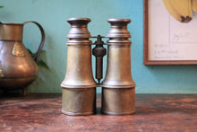 Load image into Gallery viewer, Antique Brass Opera Glasses / Binoculars With Rich Patina And Working Focus Wheel – Late 19th To Early 20th Century – Height 10.1 cm (4")