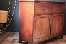 Load image into Gallery viewer, Antique C.1820 Mahogany Secretaire Sideboard With Hidden Writing Interior, Pigeonholes & Drawers – 124 × 55 × 110 cm (48.8" × 21.7" × 43.3")