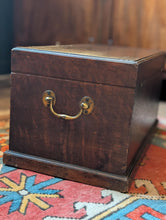 Load image into Gallery viewer, Georgian Mahogany Tea Chest With Original Tin Canisters, Dovetail Case, 50 x 27 x 27cm