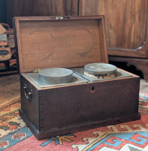 Load image into Gallery viewer, Georgian Mahogany Tea Chest With Original Tin Canisters, Dovetail Case, 50 x 27 x 27cm