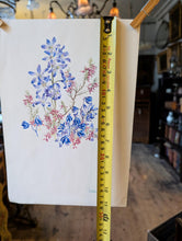 Load image into Gallery viewer, Original Botanical Watercolour By Lalia Caroline Dickson (Scottish 1913–1985), Delphiniums And Heather, 30 x 21 cm / 11.75 x 8.25 Inches