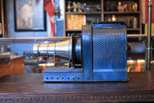Load image into Gallery viewer, Antique Magic Lantern Projector With Perforated Body & Two Brass Lenses — Requires Rewire