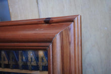 Load image into Gallery viewer, Framed Antique Printers’ Woodblock Type – Letterpress Blocks Under Glass, 32.5 × 52.5 cm