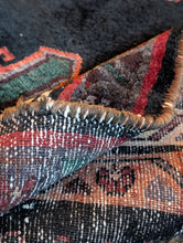 Load image into Gallery viewer, Hand-Knotted Tribal Turkish Wool Rug – Deep Indigo Field With Twin Medallions, 210 × 161 cm