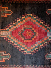 Load image into Gallery viewer, Hand-Knotted Tribal Wool Rug – Deep Indigo Field With Twin Medallions, 210 × 161 cm