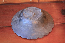 Load image into Gallery viewer, Antique Japanese Bronze Repousse Bowl With Scalloped Rim, Peacocks & Floral Panels — 30 cm (11.8")