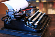 Load image into Gallery viewer, Underwood Standard Portable Typewriter — Gloss Black, Working, Fresh Ribbon, With Base/Case