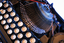 Load image into Gallery viewer, Underwood Standard Portable Typewriter — Gloss Black, Working, Fresh Ribbon, With Base/Case