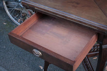 Load image into Gallery viewer, Edwardian Mahogany Folding Games / Card Table With Drawer & X-Stretcher Gallery – 53 × 53 × 70 cm
