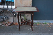 Load image into Gallery viewer, Edwardian Mahogany Folding Games / Card Table With Drawer & X-Stretcher Gallery – 53 × 53 × 70 cm