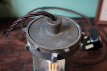 Load image into Gallery viewer, Converted Marine Brass Cylinder Passage Light – Ship’s Fitting - Rewired With New Holder -C. Mid-20th Century