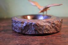 Load image into Gallery viewer, Bronze Seabird On Stone Dish – Rough-Hewn Desk Ashtray / Trinket Bowl, Coastal Brutalist Charm – C.1930's