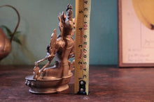 Load image into Gallery viewer, Early 20th.C Tibetan Tara Goddess Statue in Silvered Brass – Lotus Throne, Mudra Hand Pose