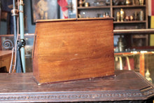 Load image into Gallery viewer, Victorian Mahogany Stationery Cabinet Writing Slope – Double Fall-Front With Letter Racks, Pen Tray & Glass Inkwell, c. 1880–1900