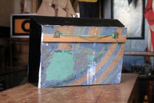 Load image into Gallery viewer, Vintage Folk Art Ship Diorama “H.M. Brig” Careening at Otaheite (Tahiti) – Painted Shadow Box, Mixed-Media Model – 22 x 39 x 55cm