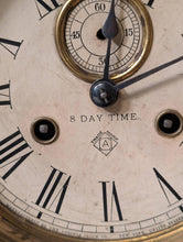 Load image into Gallery viewer, Antique Ansonia Wall Clock with Carved Rope Frame – 8 Day Time