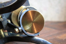 Load image into Gallery viewer, Antique Brass Microscope With Fitted Wooden Case, Objectives and Eyepieces, C.1890