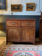 Load image into Gallery viewer, Antique C.1820 Mahogany Secretaire Sideboard With Hidden Writing Interior, Pigeonholes & Drawers – 124 × 55 × 110 cm (48.8" × 21.7" × 43.3")