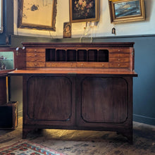 Load image into Gallery viewer, Antique C.1820 Mahogany Secretaire Sideboard With Hidden Writing Interior, Pigeonholes & Drawers – 124 × 55 × 110 cm (48.8" × 21.7" × 43.3")