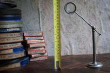 Load image into Gallery viewer, Antique C.1900 Adjustable  'bull's-eye' Condenser Lens / Watchmaker’s / Jeweller’s Bench Magnifier On Ball-Joint Stand –  Steampunk Decor